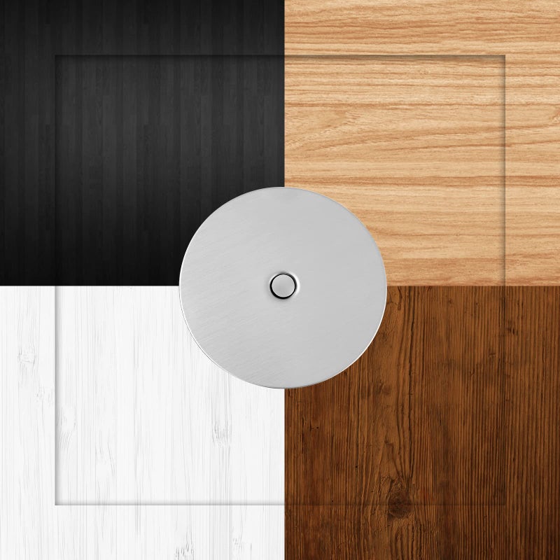 NAUBEA 1 Pack Door Hole Cover Plate Brushed Satin Nickel Deadbolt Cover Plate 2 5/8"" Diameter Round Door Knob Hole Filler Plate, 1"" and 1.5"" Screws, Reinforcer Locks and Doors for Home Security - Image 5